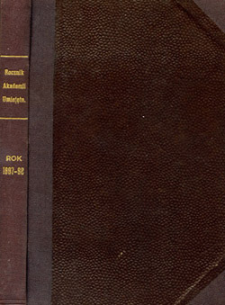 Rocznik Akademii Umiejętności w Krakowie R. 1897-98 (1898)