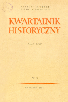 Kwartalnik Historyczny R. 72 nr 3 (1965), Title pages, Contents