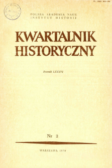 Kwartalnik Historyczny R. 86 nr 2 (1979), Title pages, Contents