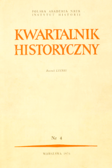 Kwartalnik Historyczny R. 83 nr 4 (1976), Recenzje