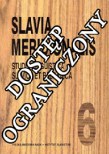 Slavia Meridionalis : studia linguistica slavica et balcanica. T. 6 (2006)