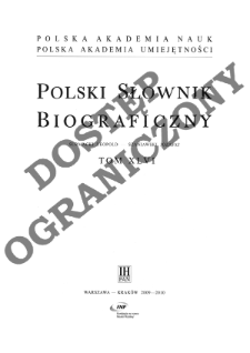 Polski słownik biograficzny T. 46 (2009-2010), Surmacki Leopold - Szaniawski Jozafat (J&oacute;zefat) Konstanty