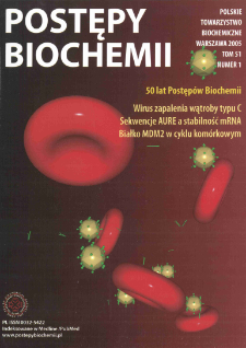 Postępy biochemii, Tom 51, Nr 1