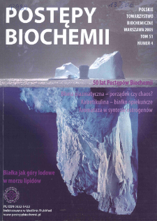 Postępy biochemii, Tom 51, Nr 4