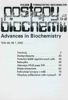 Postępy biochemii, Tom 48, Nr 1