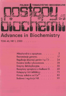 Postępy biochemii, Tom 46, Nr 1