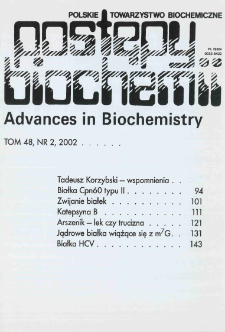 Postępy biochemii, Tom 48, Nr 2