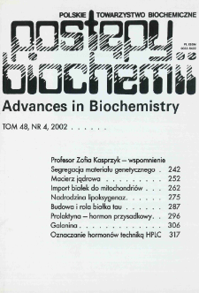 Postępy biochemii, Tom 48, Nr 4