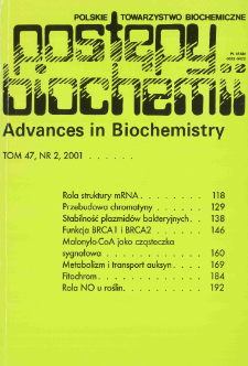 Postępy biochemii, Tom 47, Nr 2