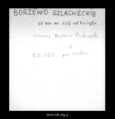 Borzewo Szlacheckie, now part of Bożewo. Files of Plonsk district in the Middle Ages. Files of Historico-Geographical Dictionary of Masovia in the Middle Ages