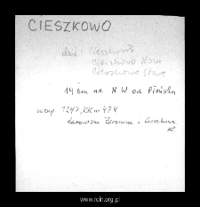 Cieszkowo. Files of Plonsk district in the Middle Ages. Files of Historico-Geographical Dictionary of Masovia in the Middle Ages