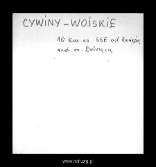Cywiny Wojskie. Files of Plonsk district in the Middle Ages. Files of Historico-Geographical Dictionary of Masovia in the Middle Ages