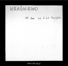 Kraśniewo. Files of Plonsk district in the Middle Ages. Files of Historico-Geographical Dictionary of Masovia in the Middle Ages