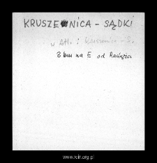 Kruszenica-Sądki. Files of Plonsk district in the Middle Ages. Files of Historico-Geographical Dictionary of Masovia in the Middle Ages