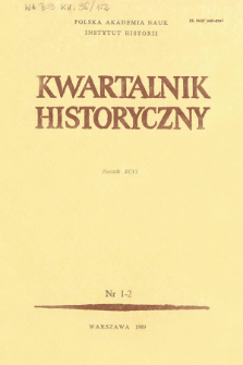 Kwartalnik Historyczny R. 96 nr 1/2 (1989), Recenzje