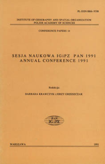 Sesja naukowa IGiPZ PAN 1991 = Annual conference 1991