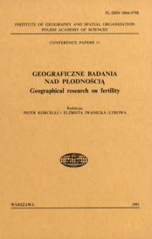Geograficzne badania nad płodnością = Geographical research on fertility