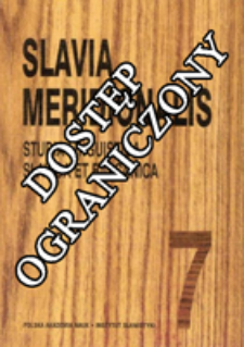 Slavia Meridionalis : studia linguistica slavica et balcanica. T. 7 (2007)
