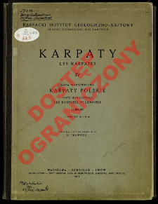 Karpaty. 4, Karpaty Polskie : mapa warstwicowa : 1:300 000 = Les Karpates. 4, Les Karpates Polonaises : carte hypsom&eacute;trique