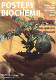 Postępy biochemii, Tom 55, Nr 4