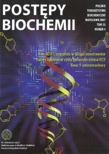 Postępy biochemii, Tom 53, Nr 4