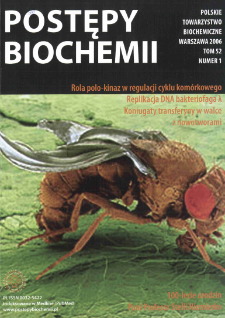 Postępy biochemii, Tom 52, Nr 1