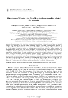 Ichthyofauna of Wrocław - the Odra River, its tributaries and the selected city reservoirs