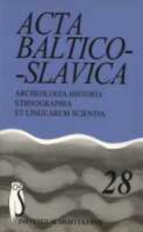 Acta Baltico-Slavica T. 28 (2004)