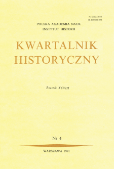 Kwartalnik Historyczny R. 98 nr 4 (1991), Recenzje
