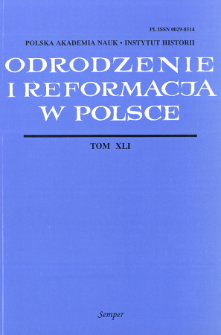 Odrodzenie i Reformacja w Polsce T. 41 (1997), Recenzje