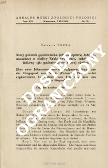 Eine neue Ichneumoniden - Art (Hymenoptera) aus der Umgegend von Nakło (Pomorze, Polen) nebst erg&auml;nzendem Verzeichnis von Ichneumoniden aus jener Gegend