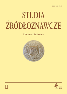 Studia Źr&oacute;dłoznawcze = Commentationes T. 51 (2013), Dyskusje