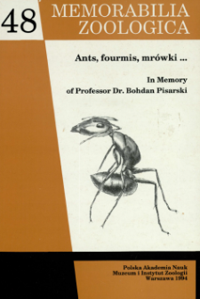 Ants, fourmis, mr&oacute;wki... : in memory of professor Dr. Bohdan Pisarski