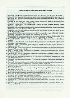 Publications of Professor Bohdan Pisarski