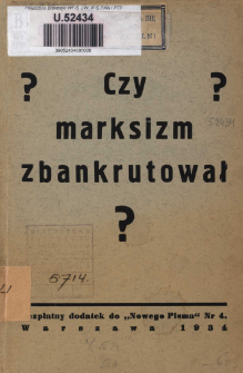 Czy marksizm zbankrutował?