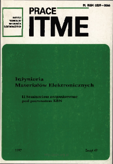 Inżynieria Materiał&oacute;w Elektronicznych. II Seminarium zorganizowane pod patronatem KBN 16 grudnia 1997 roku