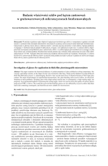 Badanie właściwości szkliw pod kątem zastosowań w grubowarstwowych mikrorezystorach fotoformowalnych = Investigation of glasses for application in thick-film photoimageable microresistors