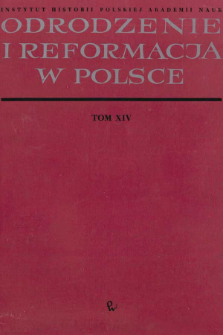 Odrodzenie i Reformacja w Polsce T. 14 (1969), Reviews