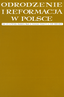 Odrodzenie i Reformacja w Polsce T. 52 (2008), Recenzje