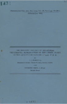 The breeding biology of equatorial vertebrates: reproduction on the lizard Agama agama lionotus Boulenger at lat. 0&deg; 01'N