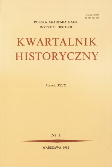 Kwartalnik Historyczny. R. 99 nr 1 (1992), Title pages, Contents