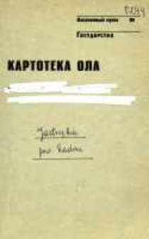 Kartoteka Ogólnosłowiańskiego atlasu językowego (OLA); Jastrzębia (294)