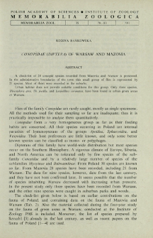 Conopidae (Diptera) of Warsaw and Mazovia