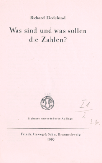 Was sind und was sollen die Zahlen?