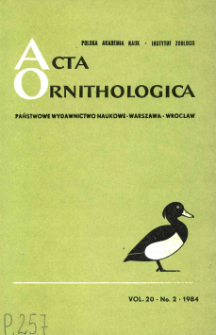 Acta Ornithologica ; vol 20 - Spis treści