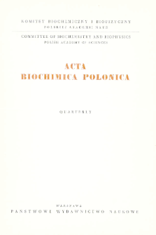 Acta biochimica Polonica, Tom 3, Zeszyt 2, 1956