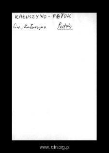 Patok. Files of Liw district in the Middle Ages. Files of Historico-Geographical Dictionary of Masovia in the Middle Ages