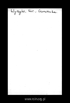 Wyrzyki, now part of Skarżyn. Files of Liw district in the Middle Ages. Files of Historico-Geographical Dictionary of Masovia in the Middle Ages