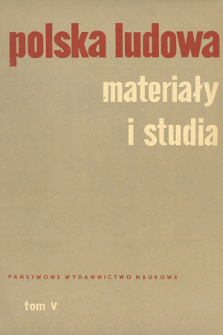 Polska Ludowa : materiały i studia. T. 5 (1966), Title pages, Contents