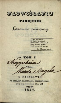 Nadwiślanin : pamiętnik literaturze poświęcony 1841 T.1
